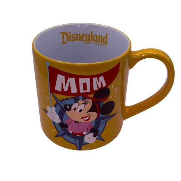 Vintage Style Disneyland Resort Mom Mug Minnie Mouse Design Yellow Ceramic - Picture 3 of 5